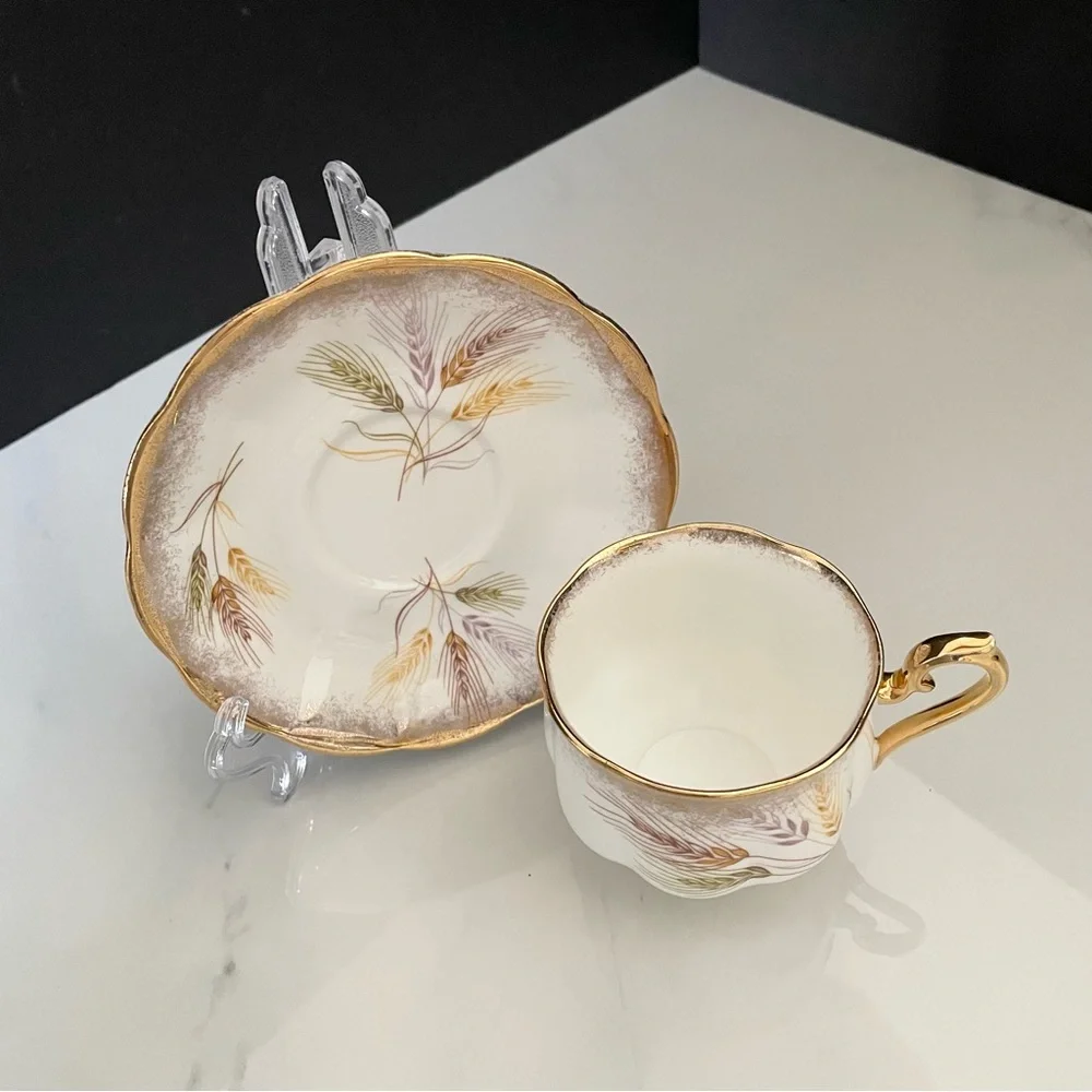 Golden Wheat Cup & Saucer by Royal Albert